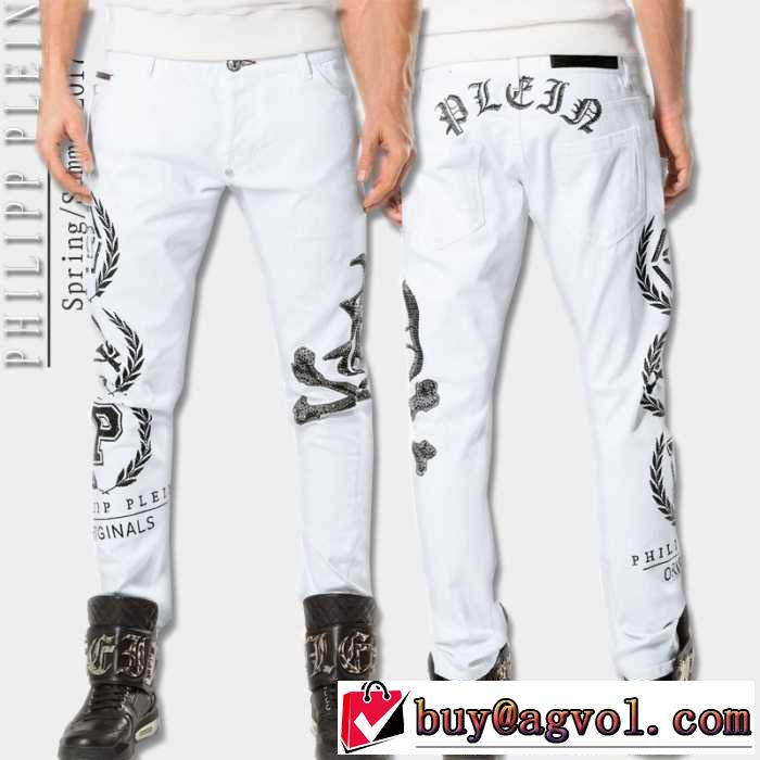 ィリッププレイン PHILIPP PLEIN 人気新品★超特価★ 2017春夏 ジーンズ WHITE