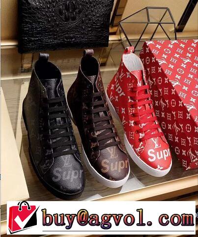 2017秋冬 お洒落に魅せる 3色可選 優しい履き心地 Louis Vuitton x Supreme