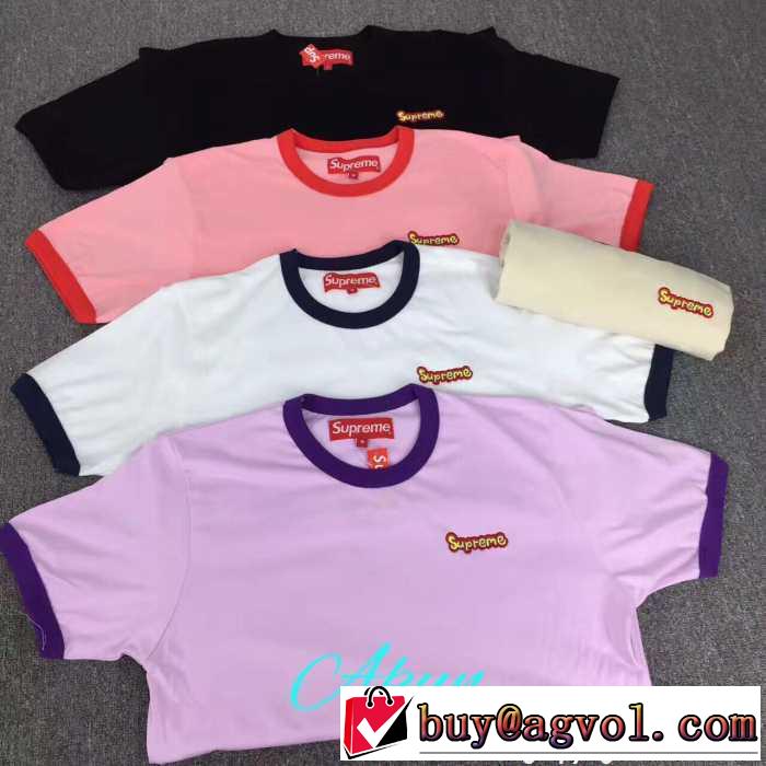 HOTお買い得2017 シュプリーム SUPREME 半袖Tシャツ 5色可選 男女兼用