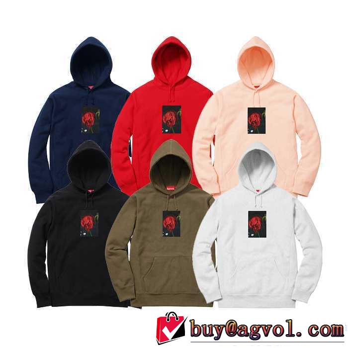 4色可選 supreme x Araki Rose プルオーバーパーカー 男女兼用 極上の着心地 17SS