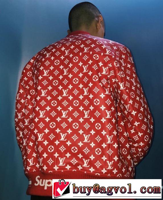 17ss シンプルなデザイン 満足できるコート Louis Vuitton x Supreme 肌触りの気持ちい〜