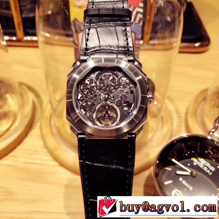 機械式（自動巻き） 3色可選 ブルガリ BVLGARI 男性用腕時計 欧米韓流/雑誌2017