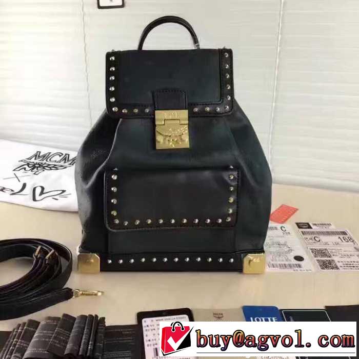 上品エムシーエムバッグコピーMCMリュックショルダー2WAYバックレザーななめ掛けショルダーリュックスタッズ通勤 お出かけ 旅行&nbsp;