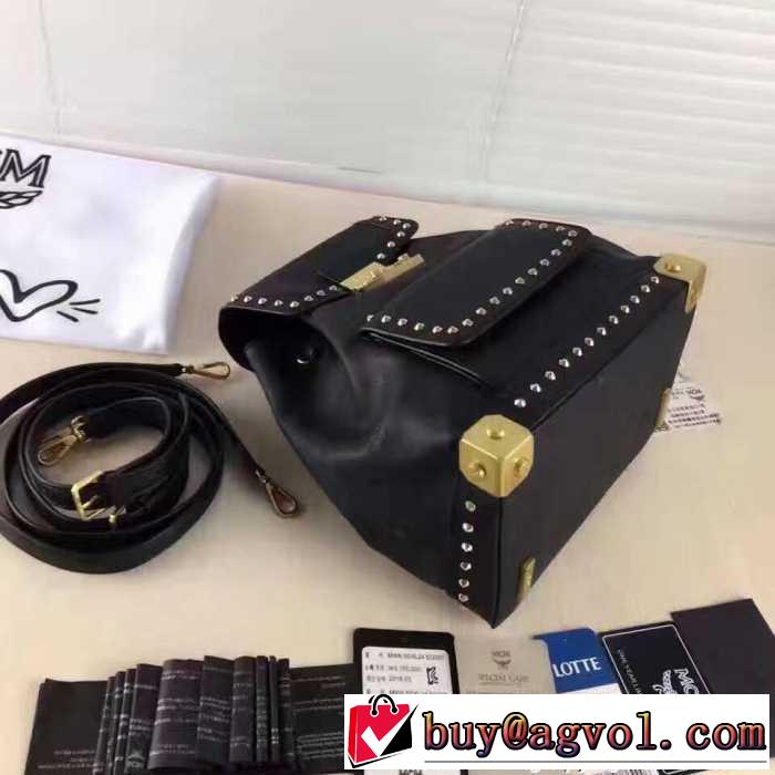 上品エムシーエムバッグコピーMCMリュックショルダー2WAYバックレザーななめ掛けショルダーリュックスタッズ通勤 お出かけ 旅行&nbsp;