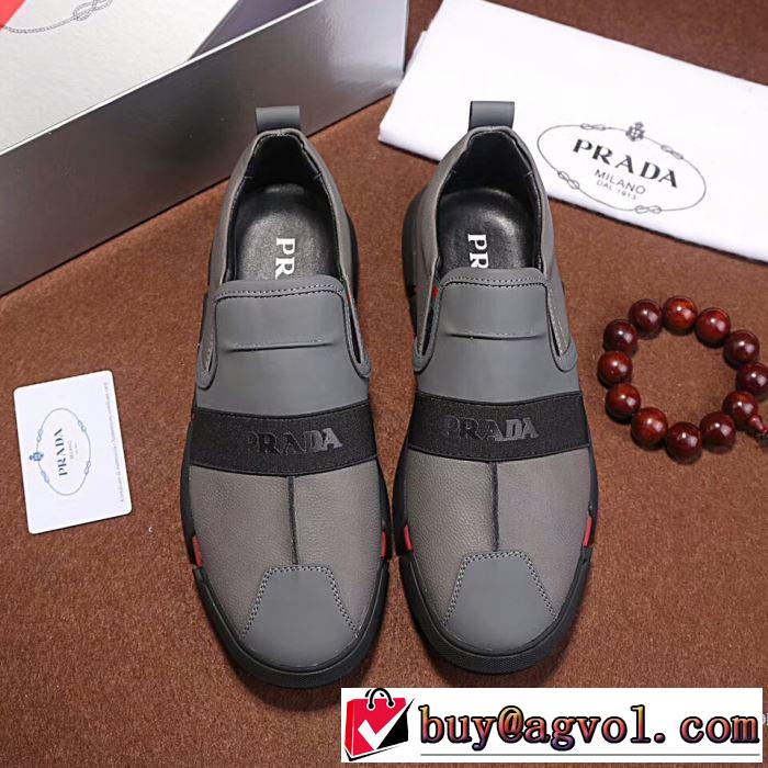 2017秋冬季超人気 2色可選 首胸ロゴ  カジュアルシューズプラダ PRADA