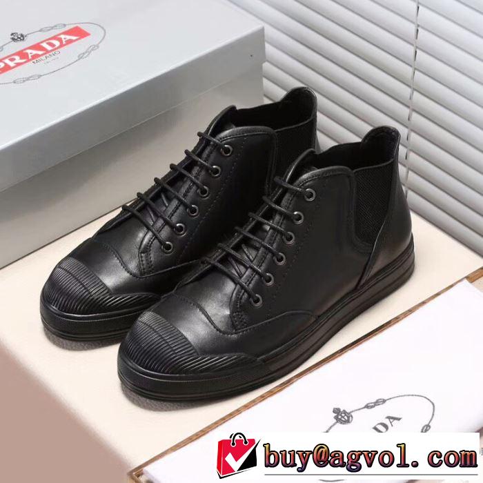 PRADA ハイトップシューズ 2色可選 綺麗に決まるフォルム！プラダ2017最新入荷