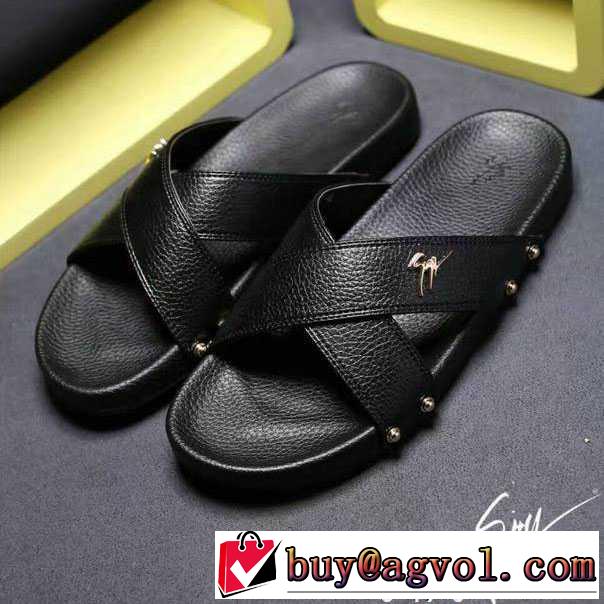  【人気ブログ掲載】Giuseppe Zanotti スリッパ 2色可選 2017春夏 ジュゼッペザノッティ