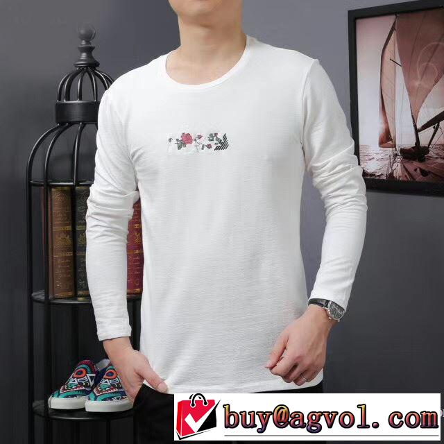 アルマーニ ARMANI 2017春夏 長袖Tシャツ 3色可選 【大人気】定番商品 高品質