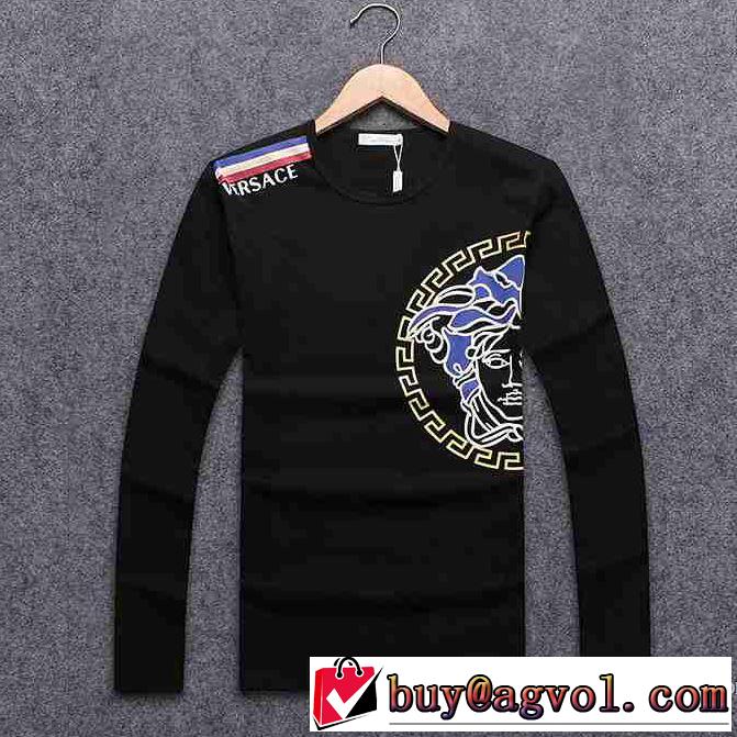 長袖Tシャツ 3色可選 人気新品★超特価★ 2017春夏 ヴェルサーチ VERSACE