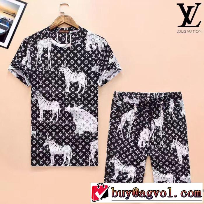 ルイ ヴィトンLOUIS VUITTON 半袖ポロシャツ 上下セット 2色可選2017春夏 美品！