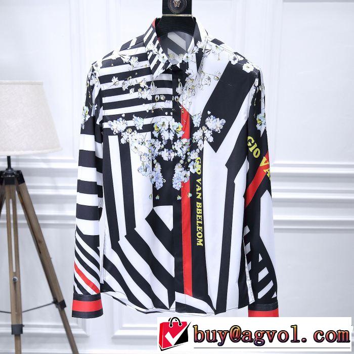 秋冬人気セール安いGIVENCHYジバンシー シャツ コピースリムメンズ長袖シャツオープンシャツ総柄ワークシャツトップス