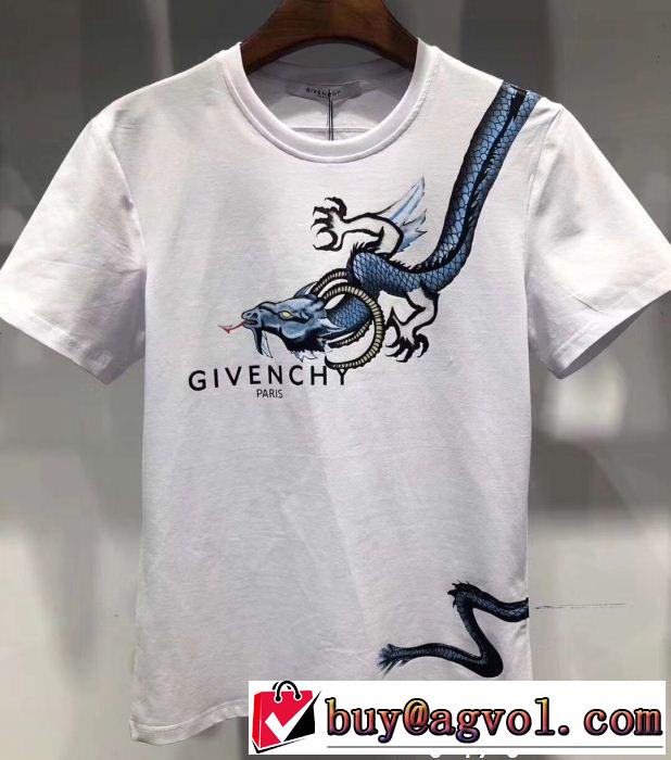  2018人気の主流アイテム 半袖/Tシャツ2色可選収縮性のあるジバンシー GIVENCHY