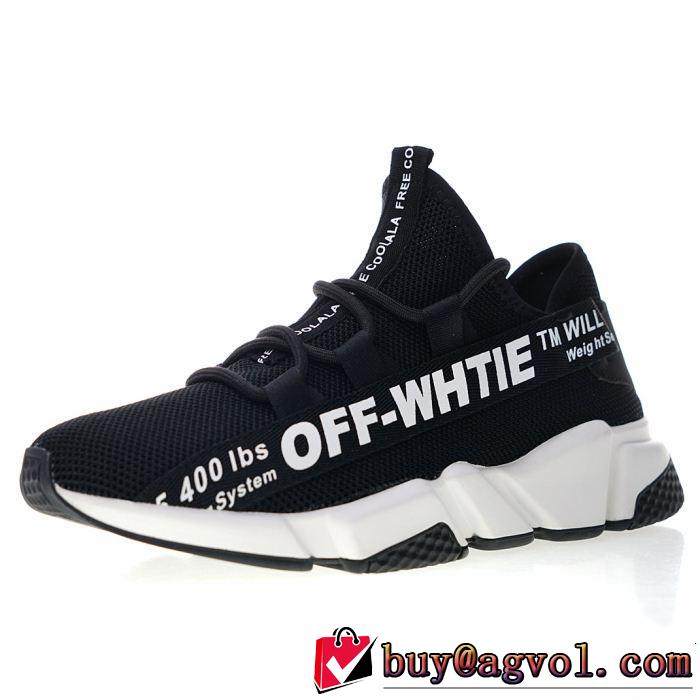  2018秋冬新作コレクション Speed stretch-knit Sock Traineランニングシューズスタイリッシュで上品な Off-White オフホワイト 多色可選