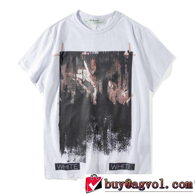 オフホワイト★安心★追跡付 2色可選Tシャツ/半袖2018春夏新作 Off-White