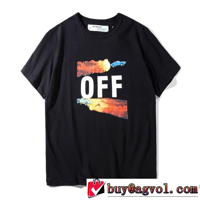 Tシャツ/半袖2018春夏新作 Off-White オフホワイト高級感演出 2色可選