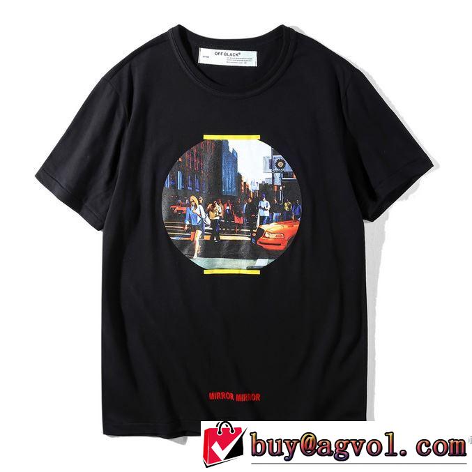 オフホワイト 大人っぼい 2色可選Tシャツ/半袖2018春夏新作 Off-White