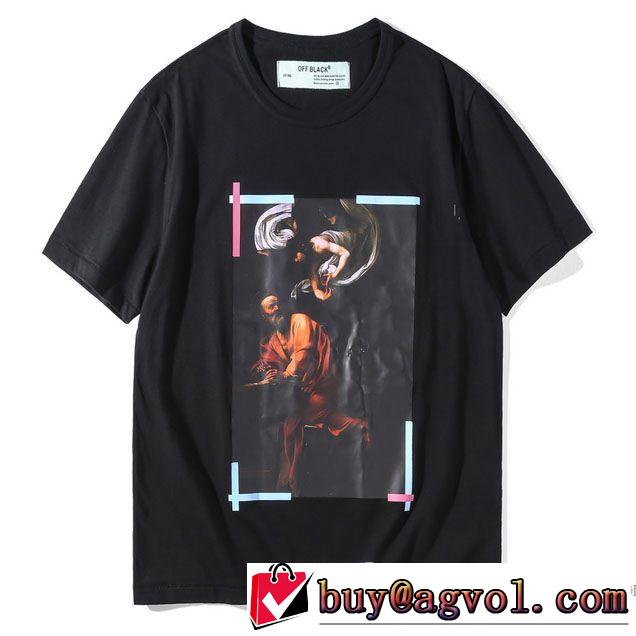  半袖Tシャツ 18ＳＳ美品 2色可選 肌に馴染みやすい Off-White オフホワイト 数量限定再入荷