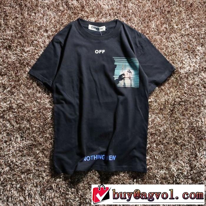 先行受注 履き心地 Off-White オフホワイト 2018人気の主流アイテム 半袖Tシャツ スタイリッシュな印象