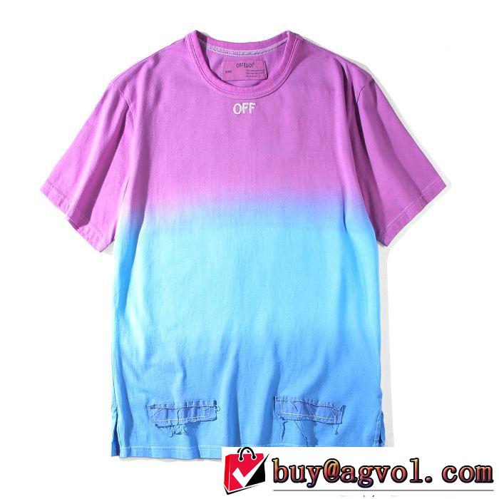 半袖Tシャツ Off-White 高級感が漂うオフホワイト 2色可選通気性に優れた