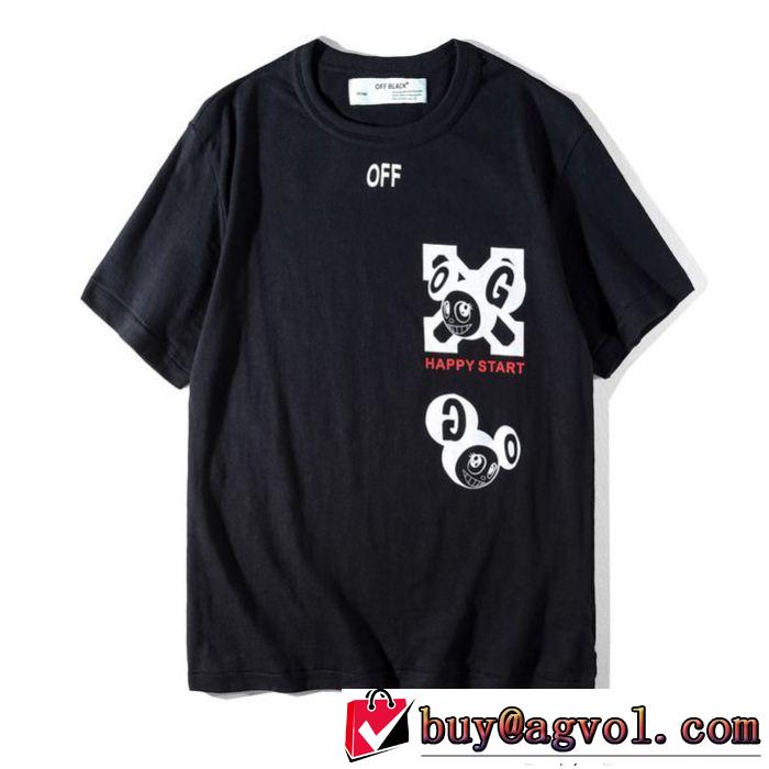 高級感が漂う 半袖Tシャツ Off-White ラックスした雰囲気オフホワイト 2色可選