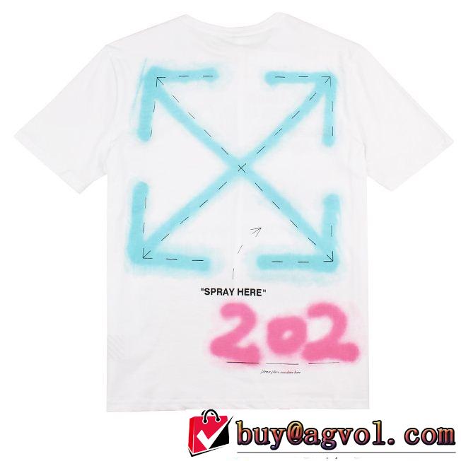 お洒落に魅せる 半袖Tシャツ Off-White オフホワイト人目を引く存在感