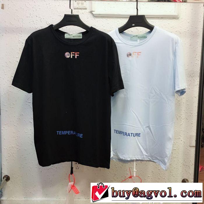  2018新品入荷半袖Tシャツ Off-White今季新作登場 オフホワイト2色可選現代的な印象
