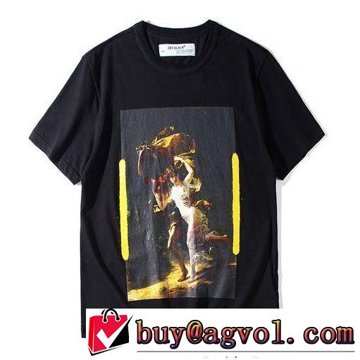 ファッション度アップ半袖Tシャツ Off-White オフホワイト 2色可選ミックス感が溢れる