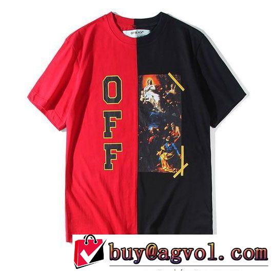 2色可選配色切替 超激安価格半袖Tシャツ Off-White オフホワイト