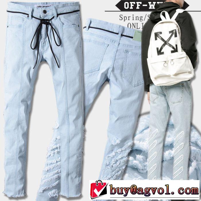  2018着回し度高めアイテム! Off-White オフホワイト高級感溢る  ジーンズ 人気定番