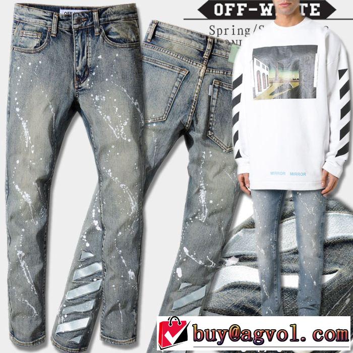  雑誌で話題の商品 Off-White オフホワイト 18新品*最安値保証 ジーンズ 限定入荷