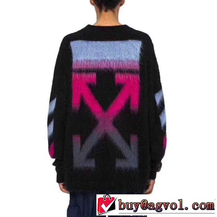 秋冬トレンド Off-White オフホワイト高感度アイテム 2色可選 プルオーバーパーカー