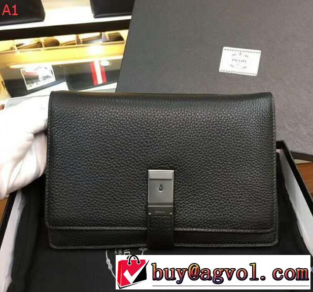 上品な輝きを放つ形 2色可選 プラダ PRADA 2018春夏新作 ビジネスケース