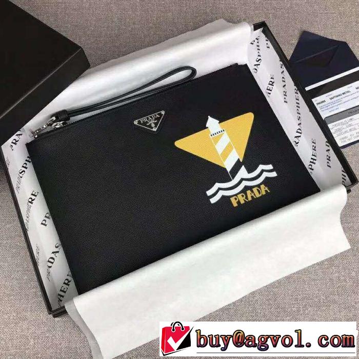 2018秋冬の定番新品到来! プラダ芸能人愛用 PRADA 2色可選 ポーチ冬季限定販売