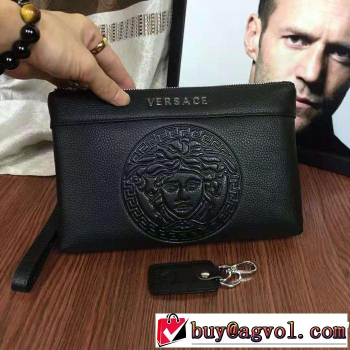 ポーチ2018人気の主流アイテム ヴェルサーチ 現代的な印象 VERSACE 海外先行発売！