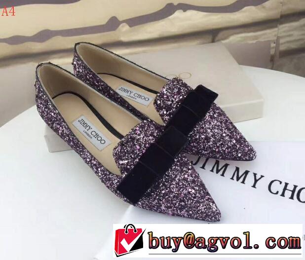 大流行中 3色選択可ジミーチュウ JIMMY CHOO 2018春夏新作レディース ローヒール