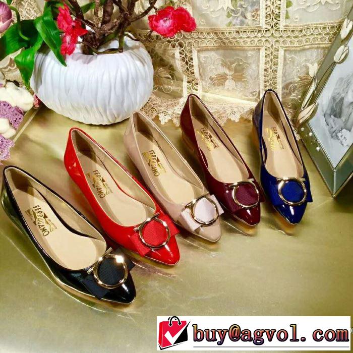 2018春夏新作多色選択可ローヒール サルヴァトーレフェラガモ FERRAGAMO美品*入手困難