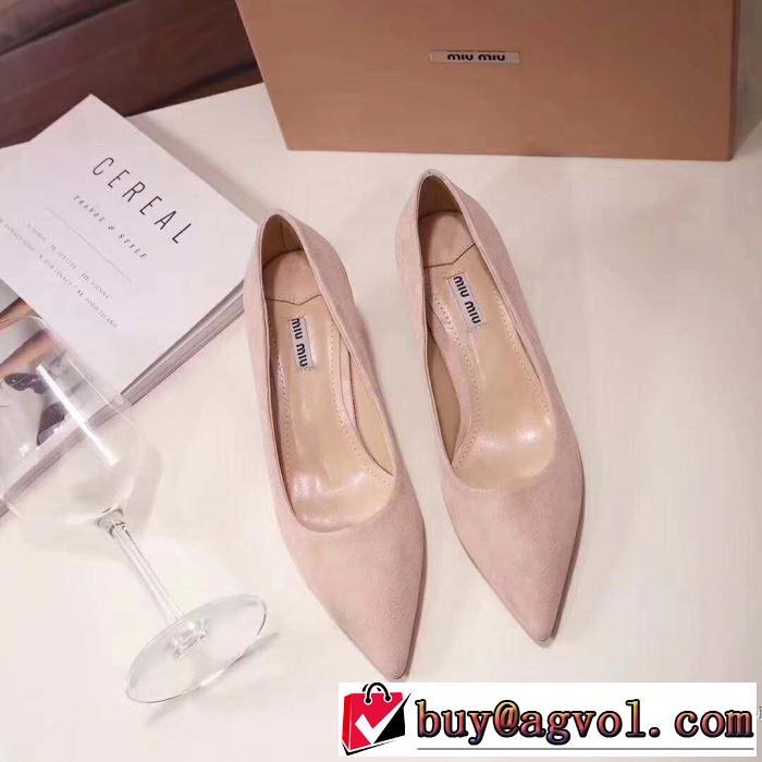 ハイヒールファッションスタッズ 2色選択可2018春夏新作 ミュウミュウ MIUMIU