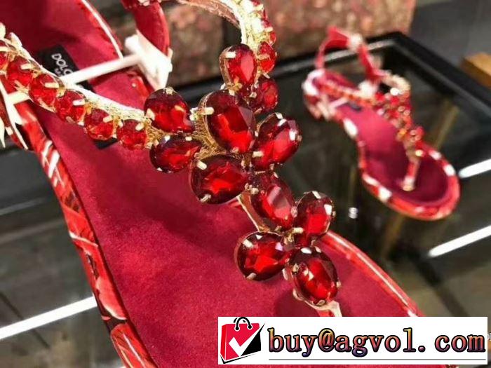サンダル 3色可選 希少価値大！ ドルチェ＆ガッバーナ Dolce&Gabbana 2018春夏新作