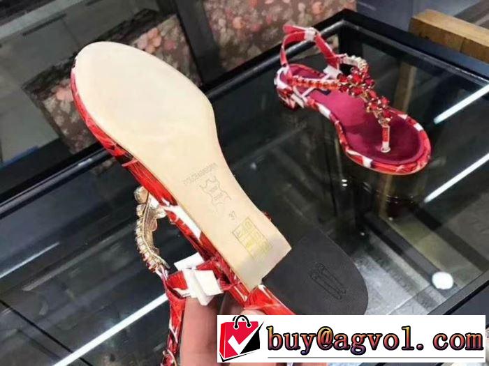 サンダル 3色可選 希少価値大！ ドルチェ＆ガッバーナ Dolce&Gabbana 2018春夏新作