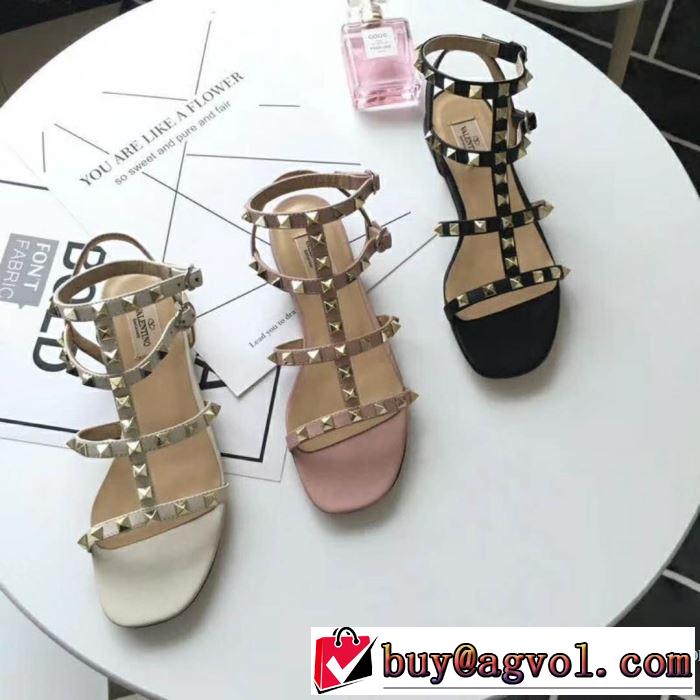 ヴァレンティノ VALENTINO 2018春夏新作 サンダル 3色可選 赤字超特価安い