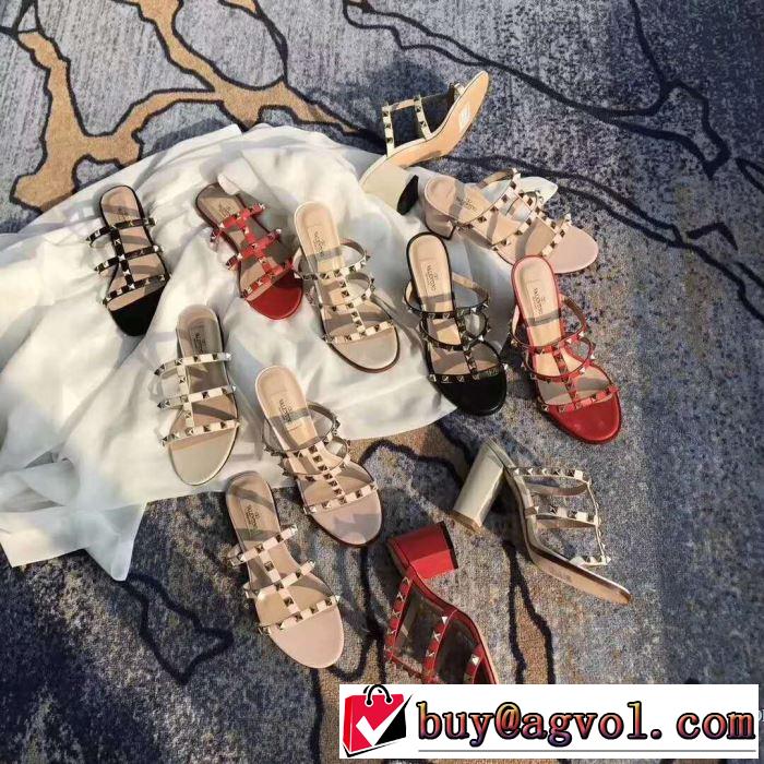 4色可選 ヴァレンティノ VALENTINO 2018春夏新作 サンダル 品質保証定番