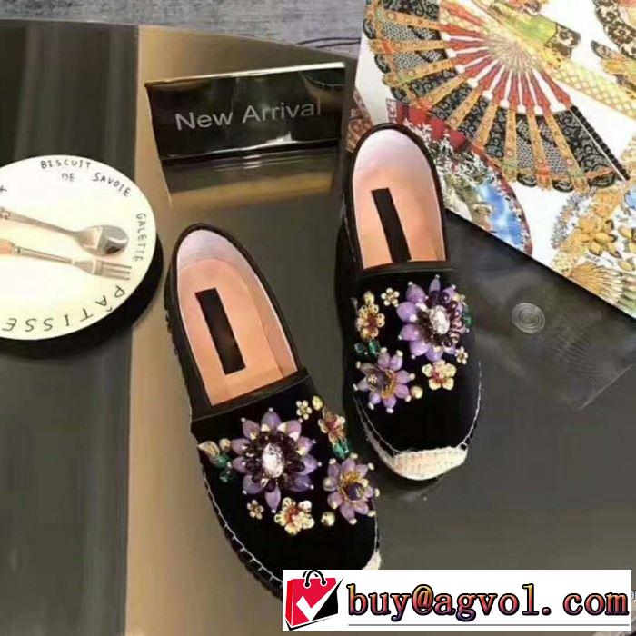 2色可選 2018春夏新作レディース シューズ 注目美品ドルチェ＆ガッバーナ Dolce&Gabbana