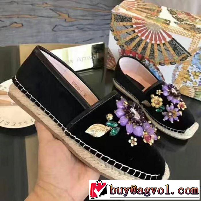 2色可選 2018春夏新作レディース シューズ 注目美品ドルチェ＆ガッバーナ Dolce&Gabbana