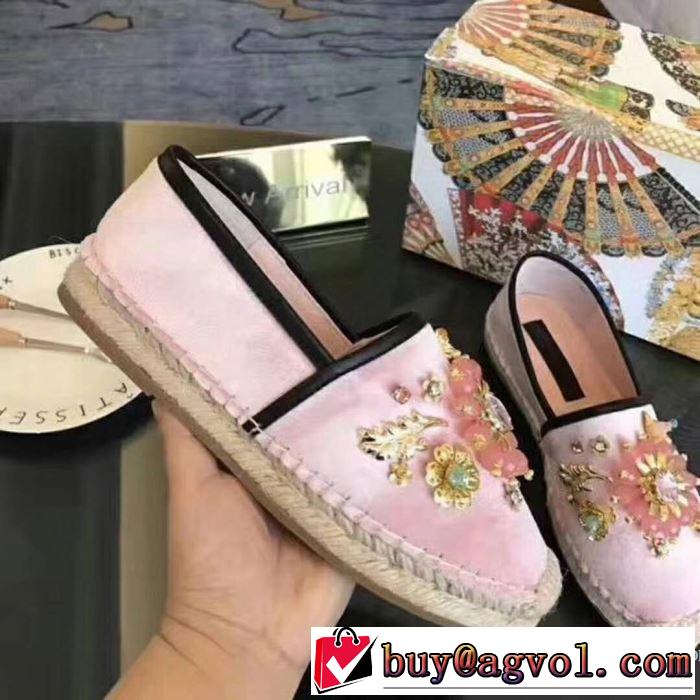 2色可選 2018春夏新作レディース シューズ 注目美品ドルチェ＆ガッバーナ Dolce&Gabbana