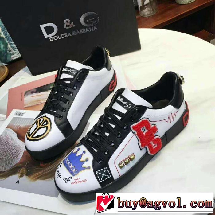 稀少*入手困難 2色選択可ドルチェ＆ガッバーナ Dolce&Gabbana 2018春夏新作スニーカー、靴