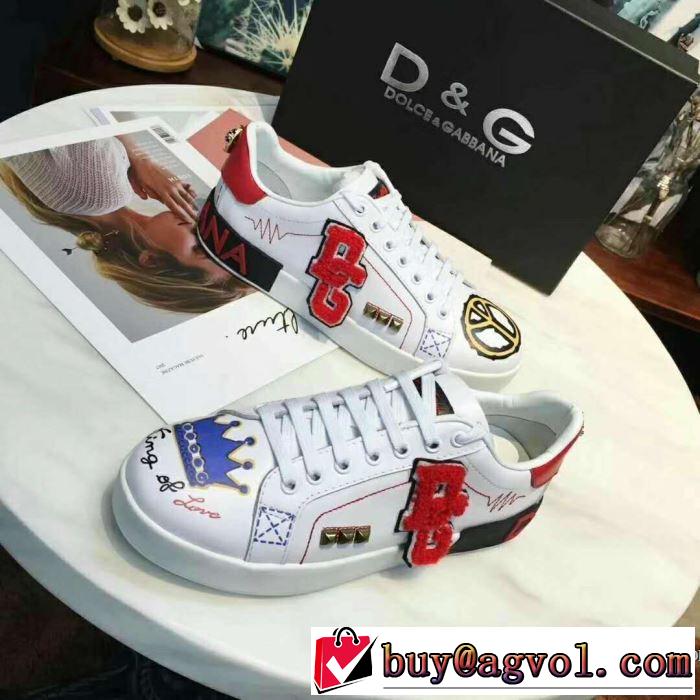 稀少*入手困難 2色選択可ドルチェ＆ガッバーナ Dolce&Gabbana 2018春夏新作スニーカー、靴