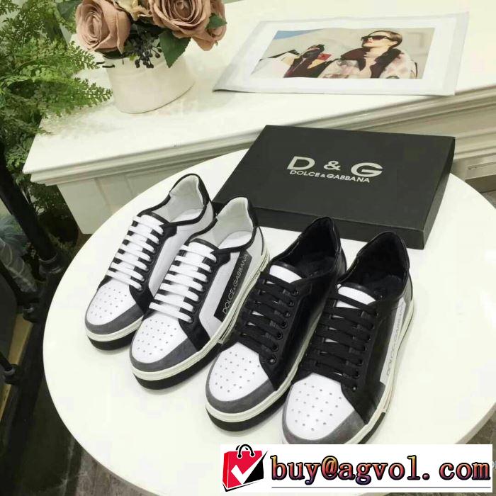 2色選択可2018春夏新作 ドルチェ＆ガッバーナ Dolce&Gabbana スニーカー、靴上品でベーシック