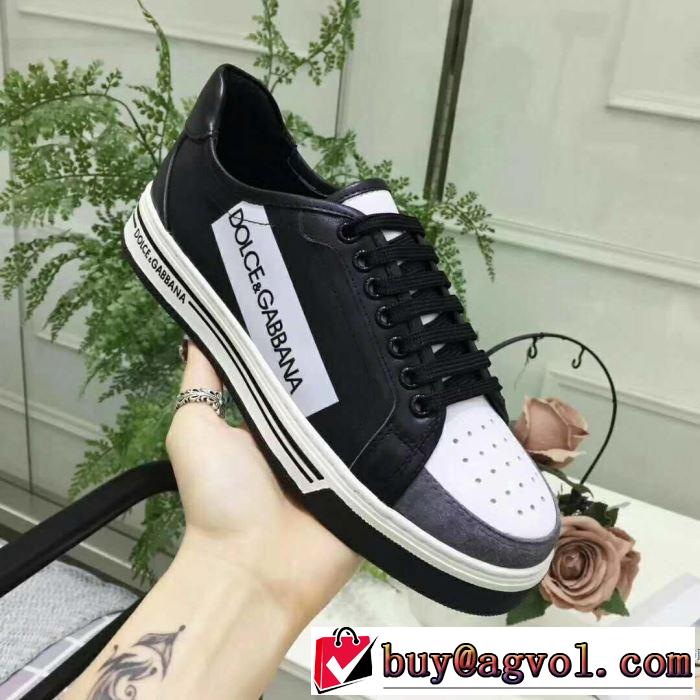 2色選択可2018春夏新作 ドルチェ＆ガッバーナ Dolce&Gabbana スニーカー、靴上品でベーシック