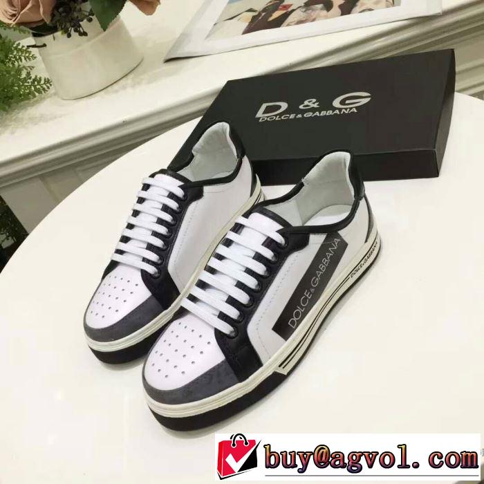 2色選択可2018春夏新作 ドルチェ＆ガッバーナ Dolce&Gabbana スニーカー、靴上品でベーシック