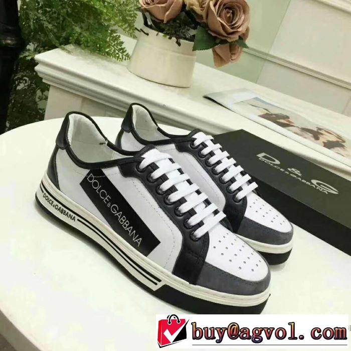 2色選択可2018春夏新作 ドルチェ＆ガッバーナ Dolce&Gabbana スニーカー、靴上品でベーシック